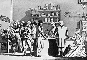 Drug Prints: Apothecary Shop with Doctors and Customers