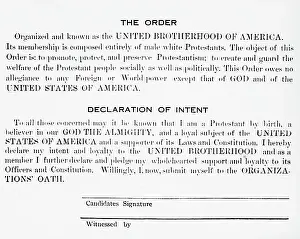 Application Card For The Black Legion