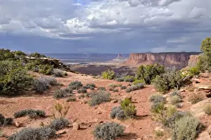 Moab Prints: Approaching thunderstorm clouds on the eastern edge of the Green River Canyon