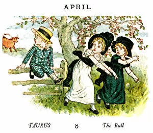Images Dated 5th March 2013: April - Kate Greenaway, 1884