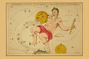 Astrology Prints: Aquarius, Piscis Australis & Ballon Aerostatique