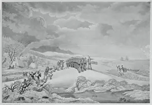 Kamchatka Prints: Aquatint of Arrival of Captain Cook's Ships