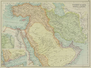 Iran Collection: arabia, archival, asia, border, cartography, caspian sea, coordinates, document, geography
