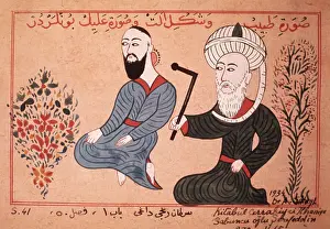 Doctor Prints: Arabian Physician Cauterizing a Patient's Wound