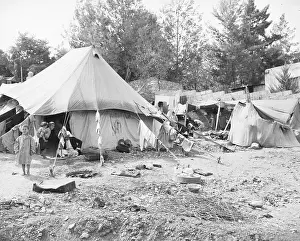 Homelessness Prints: Arabs Establish Open Air Dwellings