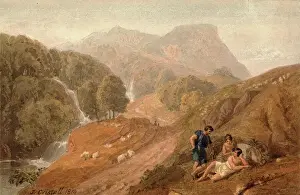 Cascade Prints: Arcadian Landscape with Sheep and Shepherds