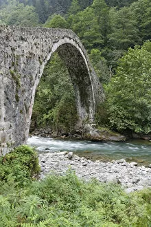 Images Dated 28th August 2014: Arch bridge over the river Firtina, Firtina Valley, Rize Province, Pontic Mountains