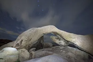 Images Dated 8th April 2011: Arch Rock with stars, Joshua Tree National Park