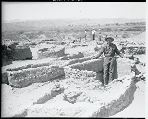 Nevada Prints: Archaeologist Near Ruins