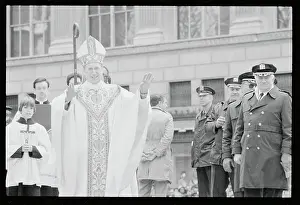 John Cardinal Oconnor Prints: Archbishop John O'Connor Blessing Followers