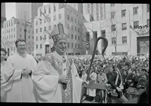 John Cardinal Oconnor Prints: Archbishop O'Connor Observing Easter Parade