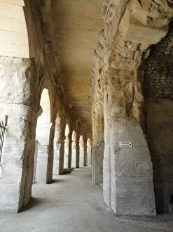 Images Dated 19th August 2010: Arched walkway, Roman Amphitheatre, Les Arenes, Arles, France