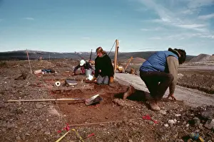 Archeologist Digging for Artifacts