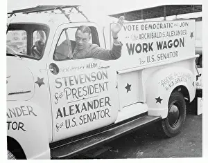 Trenton Prints: Archibald Alexander Waving from His Truck