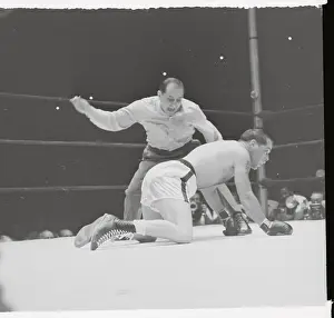 Archie Moore and Bobo Olson in Boxing Action
