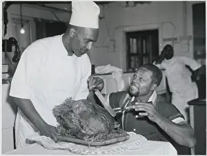 Archie Moore Cutting Turkey