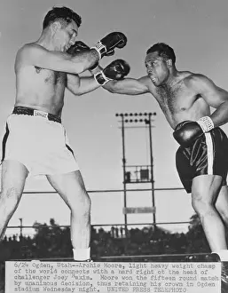 Archie Moore and Joey Maxim in Boxing Action