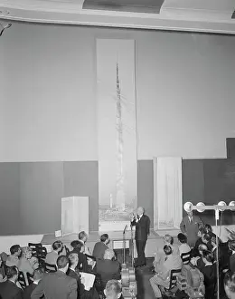 Architect Frank Lloyd Wright Speaking at Press Conference