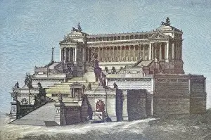 Memorials Prints: Architects design for the national monument planned in Rome in honour of King Victor Emmanuel