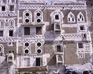 Adobe Collection: Architectural decoration around windows, Yemen