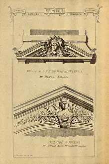 Architectural pediment, History of architecture, decoration and design, art, French, Victorian, 19th Century
