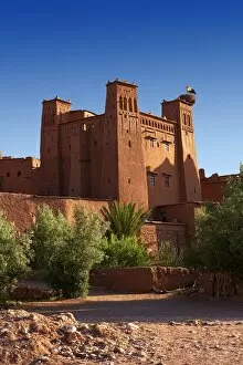 Morocco, North Africa Gallery: architectural style, attraction, bird photography, blue sky, building, ciconiidae