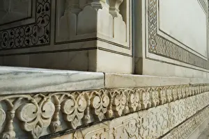 Architectural detail of the Taj Mahal, Agra, Uttar Pradesh, India