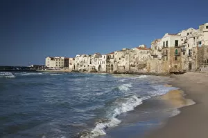 Images Dated 17th March 2010: architecture, beach, beach town, blue, blue sky, building, cefalu, clear sky, color image
