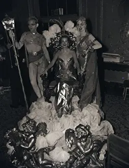 Arelene Dahl with Costumed Art Students
