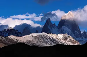 Art Wolfe Photography Prints: Argentina, Los Glaciares NP, clouds drifting by Mt. Fitzroy