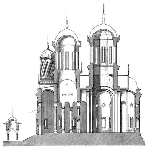 Arranging Prints: Arges monastery in Curtea de Arges, Romania