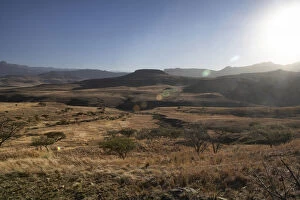 Rocks Gallery: arid mountain landscape in Drakensberg, south Africa