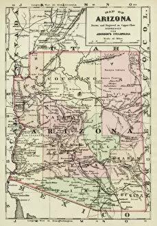 USA Maps Collection: Arizona map 1893