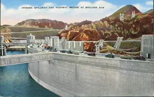 Postcard Prints: Arizona Spillway & Highway