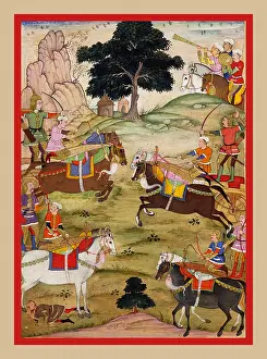 Drums Prints: Arjuna and Bhishma in their war chariots