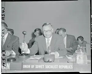 Sobolev Prints: Arkady Sobolev Holding a Gavel