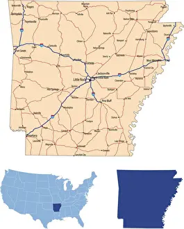 Arkansas road map