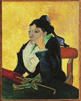Hand On Chin Prints: The Arlesienne, by Vincent Van Gogh, 1888, 19th Century, oil on canvas, cm 92, 5 x 73, 5
