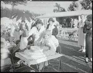 Arline Judge and Wesley Ruggles Jr with Birthday Cake