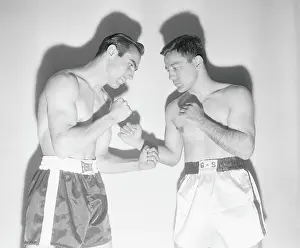 Armand Savoie and Eddie Comp in Boxing Position