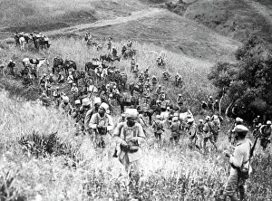 Invasion Prints: Armed Algerian Soldiers Cross Field