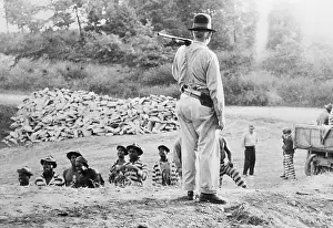 Shotgun Prints: Armed Guard Watching Chain Gang
