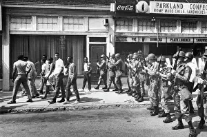Louisville Prints: Armed Soldiers Behind Rioters