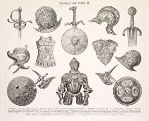 Images Dated 30th June 2015: Armor and weapons engraving 1896