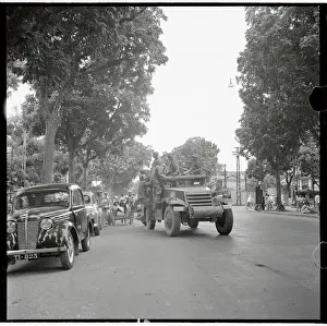 Hanoi Prints: Armored Cars Patrolling the Streets