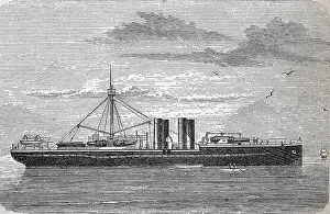 Cell Phone Prints: Armoured corvette SMS Sachsen was the type ship of the Sachsen class named after her