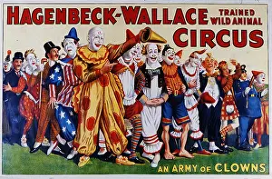 Circus Prints: Army Of Clowns Circus Poster