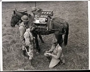 Connectivity Prints: US Army Communications Specialists with Pack Horse