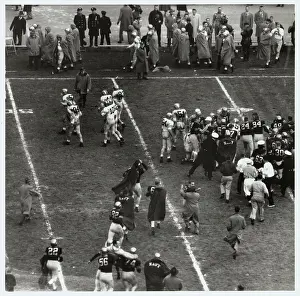 Army and Navy Football Players on the Field
