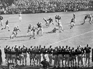 Army and Notre Dame Players in Action